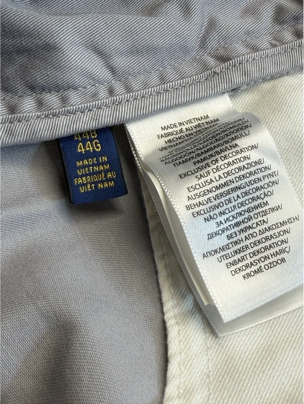 NWT Polo Ralph Lauren Classic Fit Grey Chino Men’s Shorts 44B